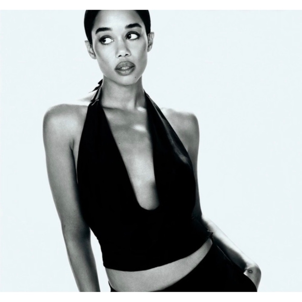 Reformation x Laura Harrier Holt Silk Halter Top | Size 2XL | Black
